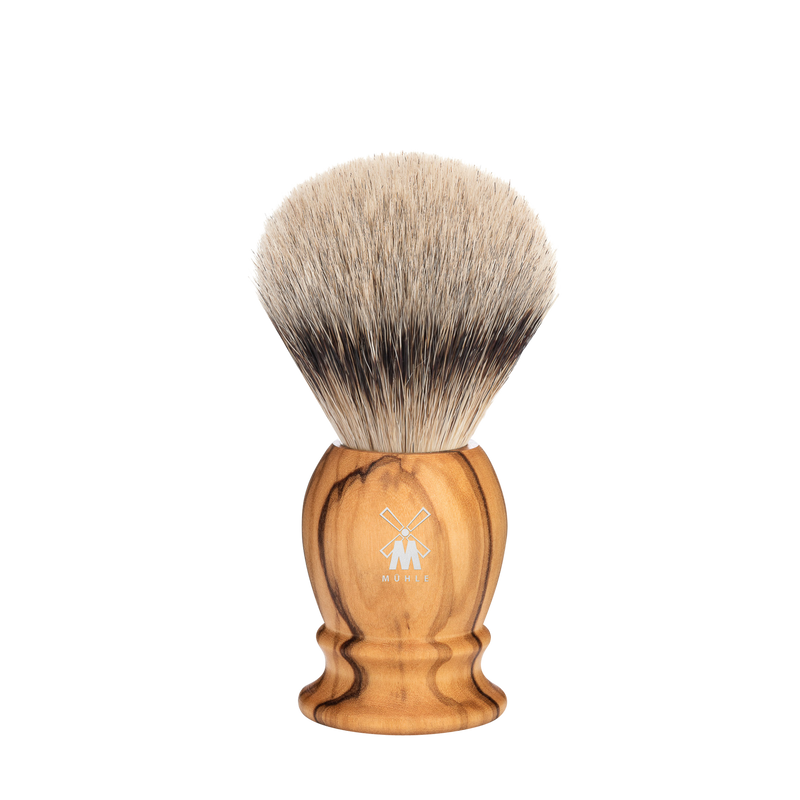 Muhle "CLASSIC" Scheerkwast Silvertip  - Olive Wood