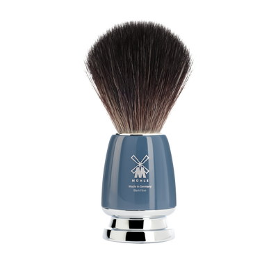 Muhle "RYTMO" Black Fibre Badger - Blue Resin (M)