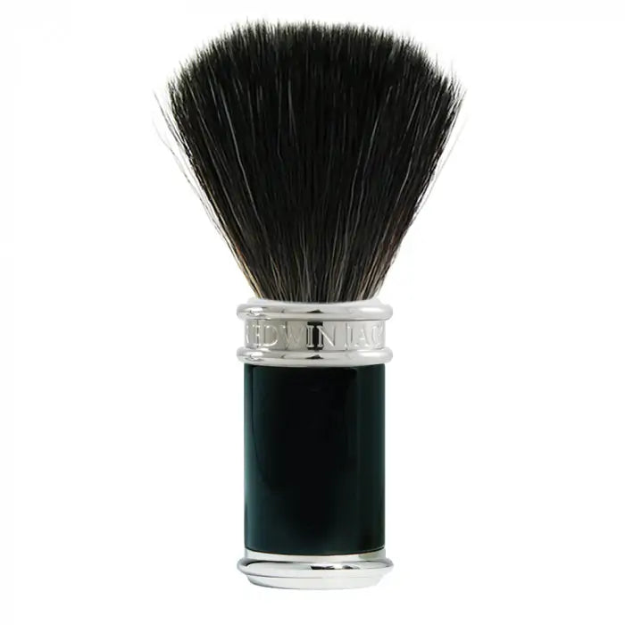 Edwin Jagger "Synthetic" Shaving Brush Black & Chrome (M)