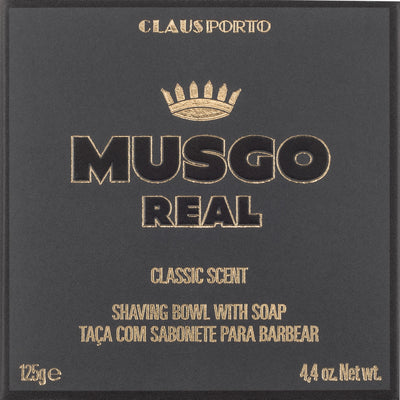 Musgo Real "Shaving Soap with RVS Bowl" - Classic Scent 125g.