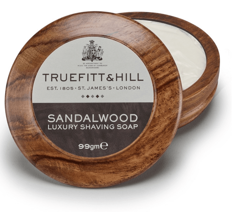 Thruefitt & Hill Scheerzeep Sandalwood in "Wooden Bowl"