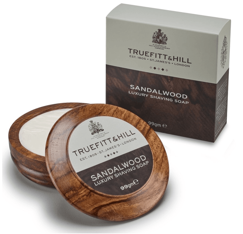 Thruefitt & Hill Scheerzeep Sandalwood in "Wooden Bowl"