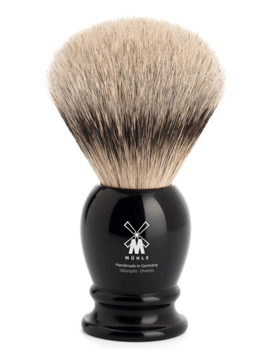 Kopie van Muhle "Classic" Scheerkwast Silvertip  - Zwart (S)