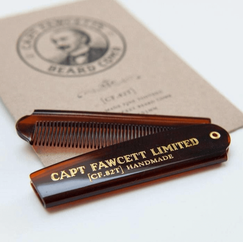 Captain Fawcett "Folding Pocket Beard Comb"  - Baard Kam