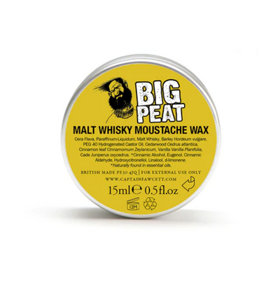 Captain Fawcett "BIG PEAT Whisky" Moustache Wax - 15ml