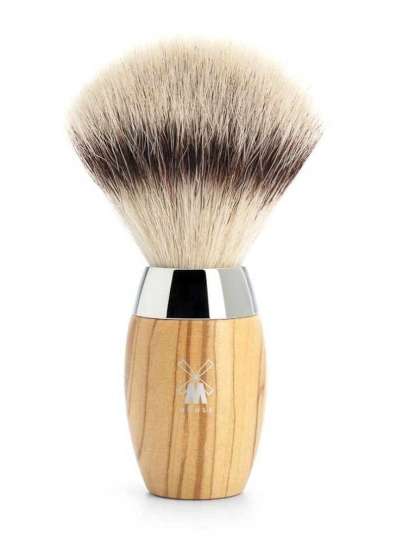 Muhle "Kosmo" Scheerkwast Silvertip Fibre - Olijfhout (M)