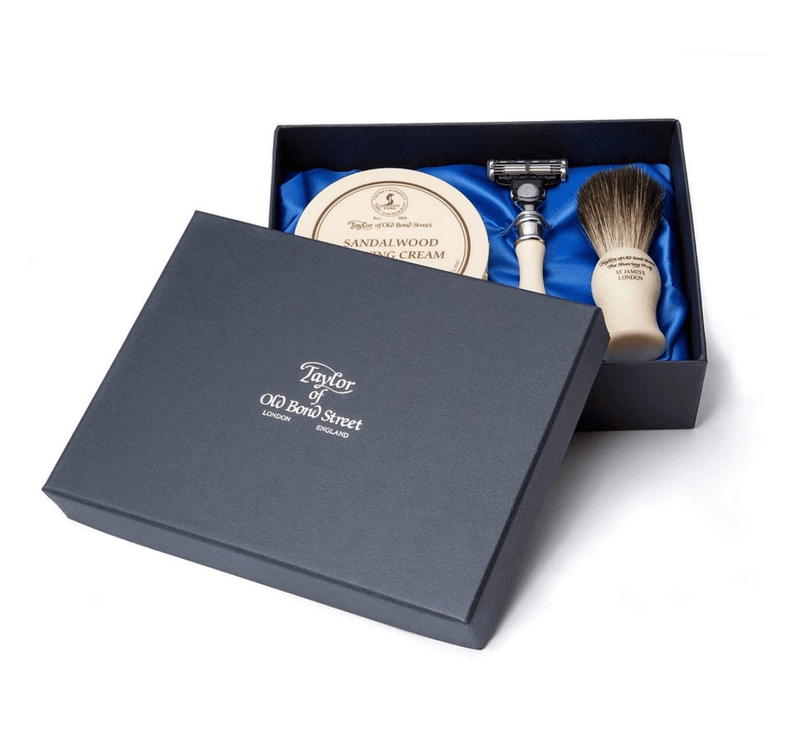 Taylor of Old Bond Street "Sandalwood"  Starters Shaving - Gift Box - Fusion