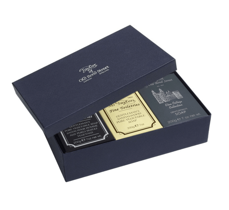 Taylor of Old Bond Street "Mixed Bath Soap Gift Box" - 3 x 200g.