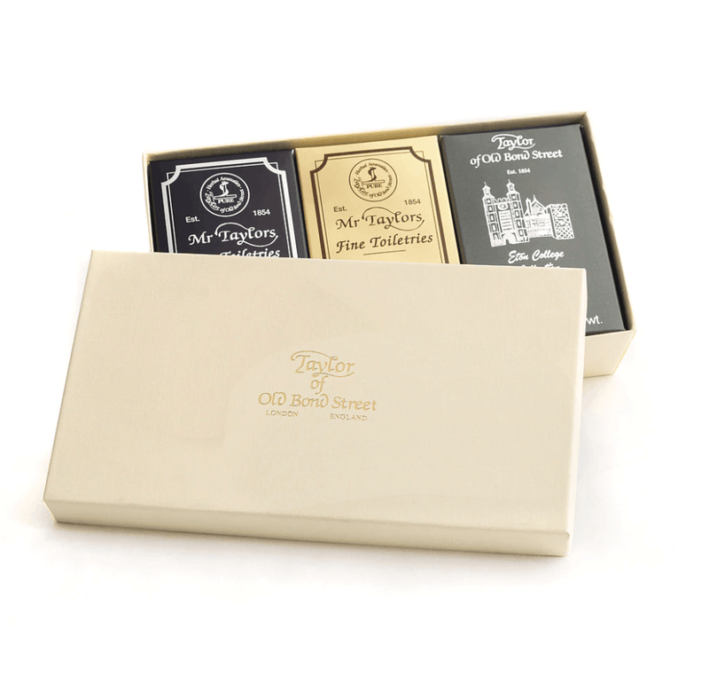 Taylor of Old Bond Street "Mixed Bath Soap Gift Box" - 3 x 200g.