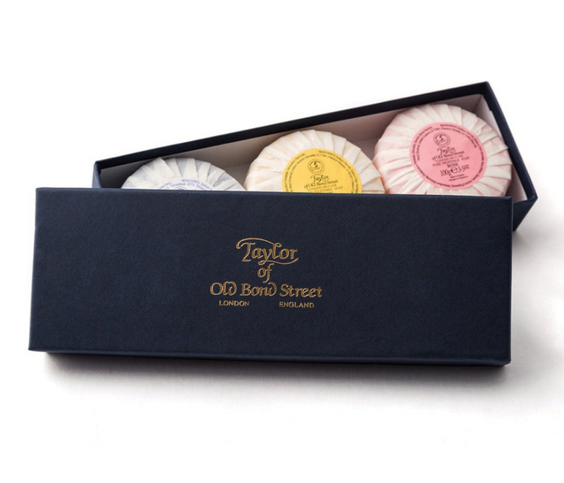 Taylor of Old Bond Street "Mixed Hand Soap Gift Box" - 3 x 100g.