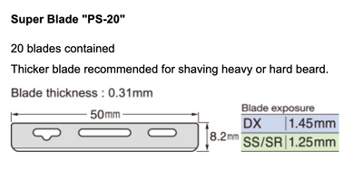 Feather PS-20 Professional Super Blades - 20 st.