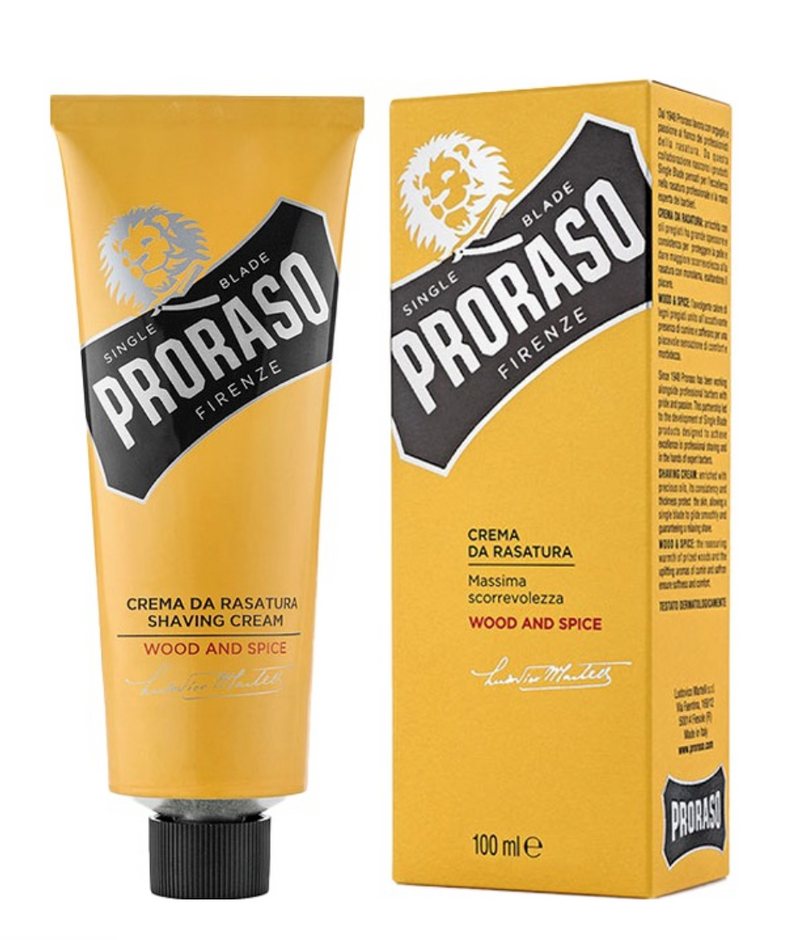 Proraso "Wood & Spice" Shaving Cream Tube - 100ml