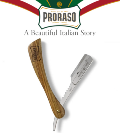 Proraso "Single Blade" Barber Razor / Shavette - Walnut