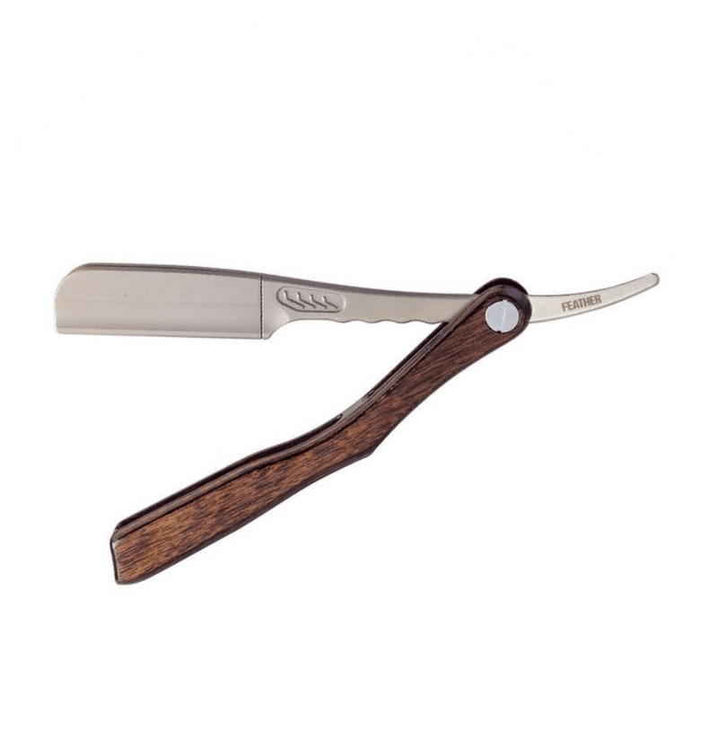 Feather "Artist Club" SS Razor - Shavette "Scotch Wood"