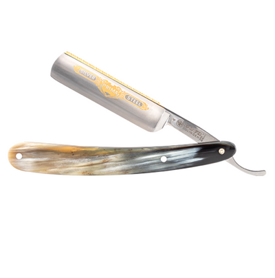 Dovo "Prima Steel Silver" Straight Razor - African Cowhorn 5/8"