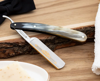 Dovo "Prima Steel Silver" Straight Razor - African Cowhorn 5/8"