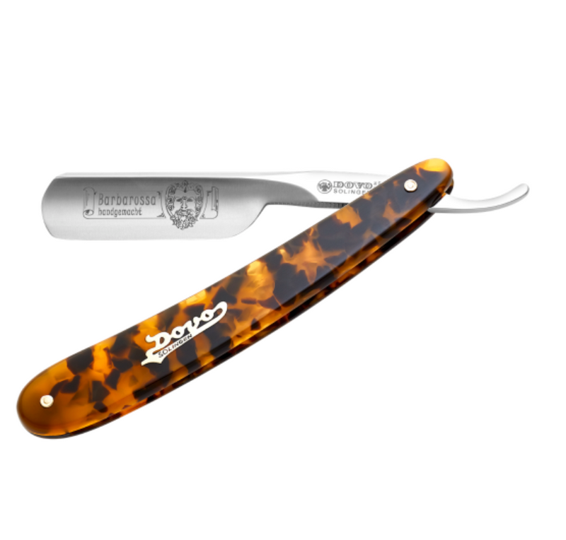 Dovo "Barbarossa" Straight Razor Round Point- Tortoise 5/8"