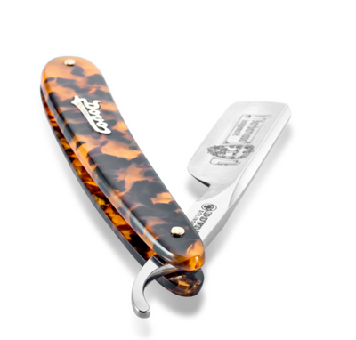 Dovo "Barbarossa" Straight Razor Round Point- Tortoise 5/8"