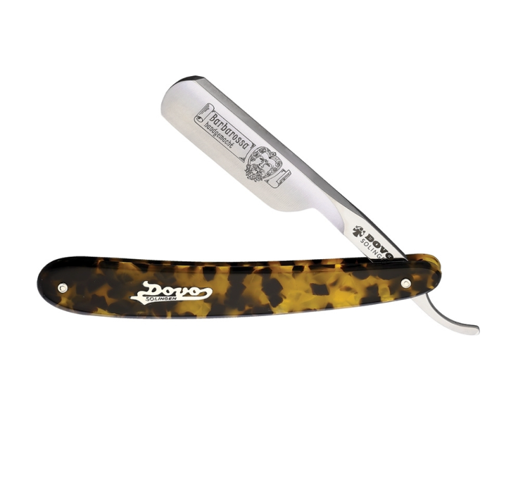 Dovo "Barbarossa" Straight Razor Round Point- Tortoise 5/8"