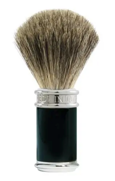 Edwin Jagger "Black & Chrome Shaving Brush" Pure Badger (M)