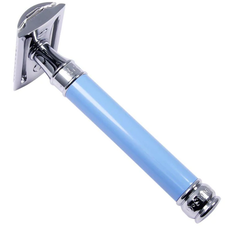 Edwin Jagger DE Safety Razor - Long Blue (Closed Comb)