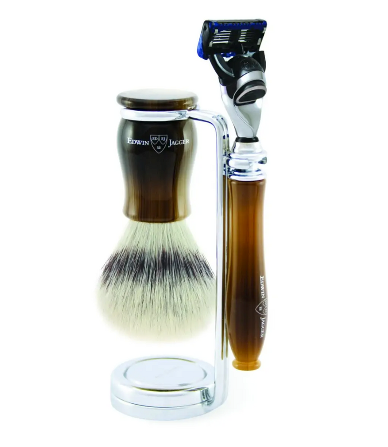 Edwin Jagger "Chatsworth" 3-Delige Fusion Gift Set - Imitation Light Horn