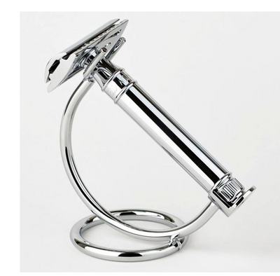 Edwin Jagger "Cresent" Chrome Razor Stand - Open Base