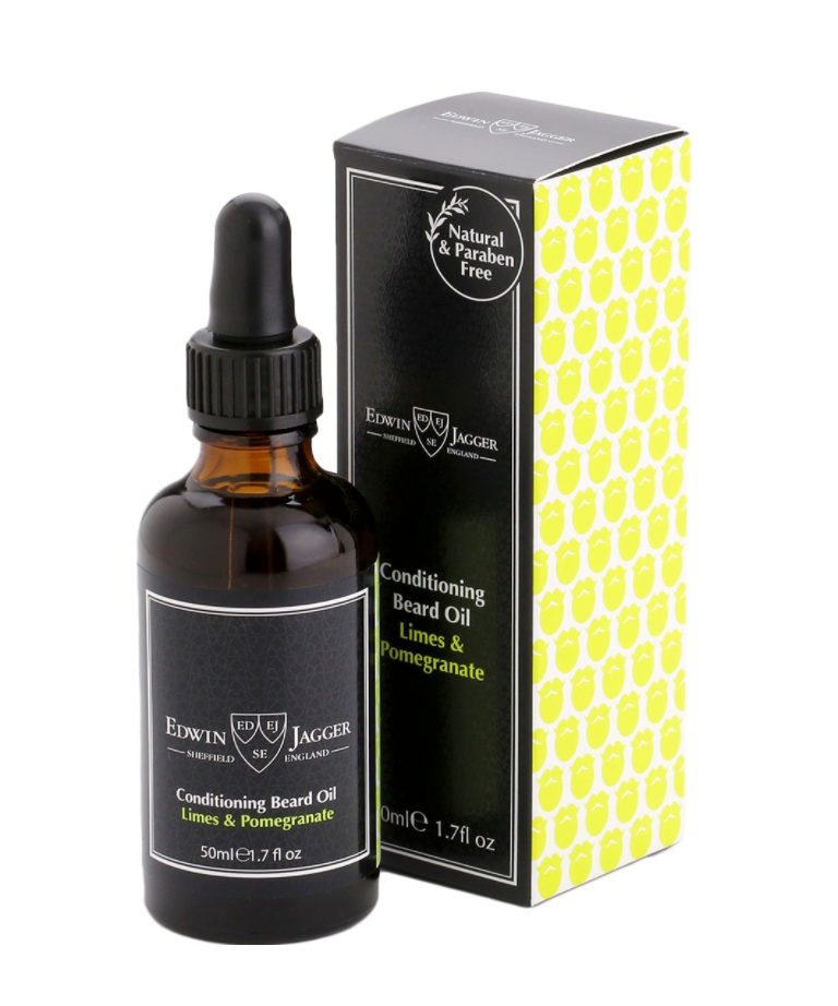 Edwin Jagger Conditioning Beard Oil - Limes & Pomegranate 50ml.