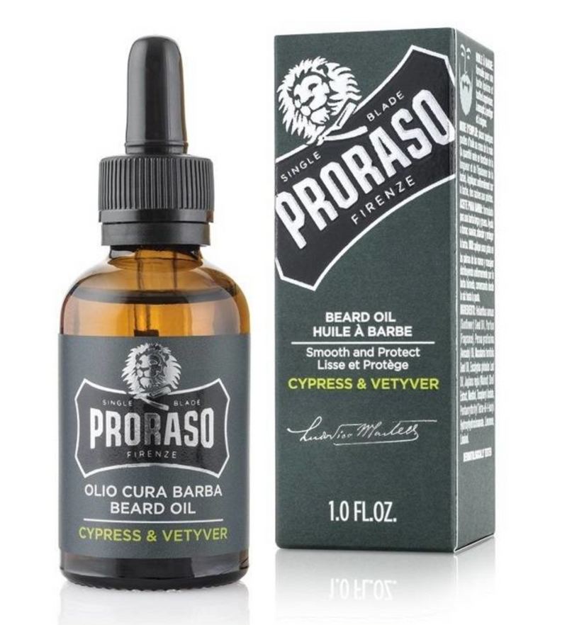 Proraso "Beard Oil" - Baardolie Green Cypress & Vetyver 30ml