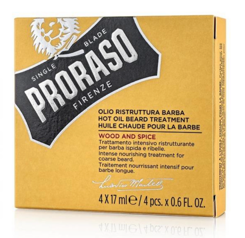 Proraso "Wood & Spice" - Hot Beard Oil 4 x 17ml