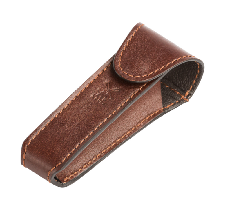 Muhle "TRAVEL" Leather DE Safety Razor Case - Brown