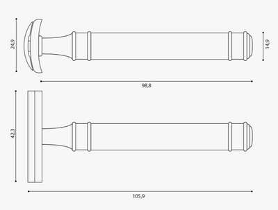 Muhle "TRADITIONAL" R41 Grande - Chroom (L)