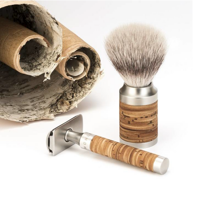 Muhle "ROCCA" Birch Bark Brush  Silvertip - Berkenbast (M)