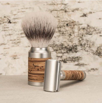 Muhle "ROCCA" Birch Bark Brush  Silvertip - Berkenbast (M)