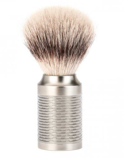 Muhle "ROCCA" Pure Brush Silvertip Fibre - Mat RVS (M)