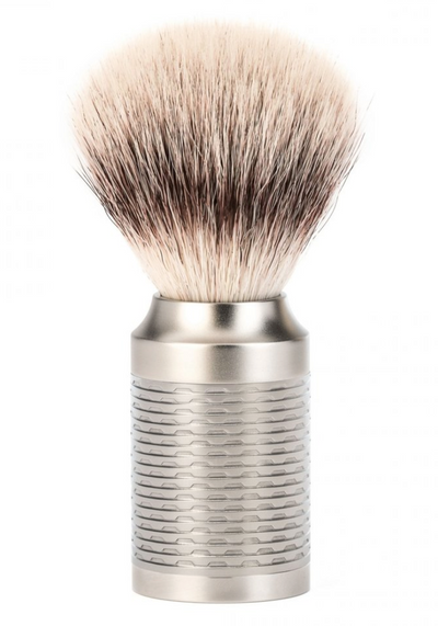 Muhle "ROCCA" 3-Delige "Pure" DE Razor & Brush Set - Mat RVS