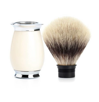 Muhle "PURIST" Scheerkwast Silvertip Fibre - Ivory (M)