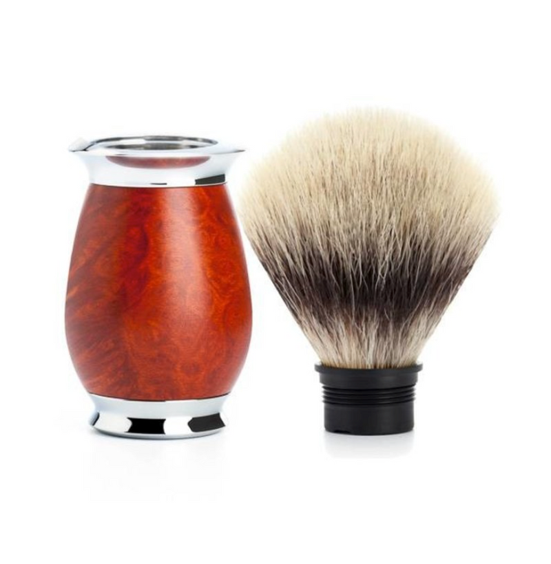 Muhle "PURIST" Scheerkwast Silvertip Fibre - Briar Hout (M)