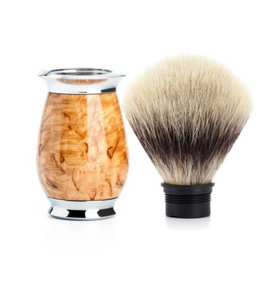 Muhle "PURIST" Scheerkwast Silvertip Fibre - Maser Berk (M)