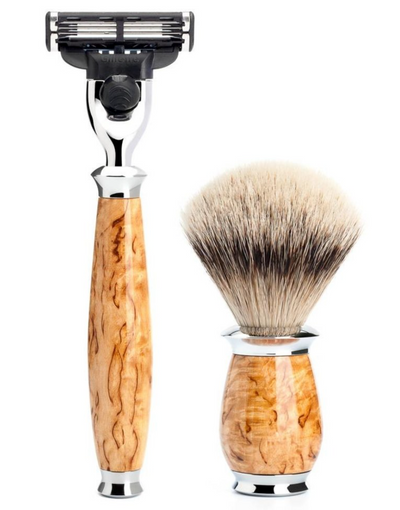 Muhle "PURIST" 3-Delige Mach 3 Razor & Brush Set - Maser Berk