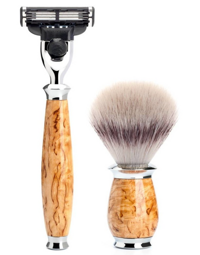 Muhle "PURIST" 3-Delige Mach 3 Razor & Brush Set - Maser Berk