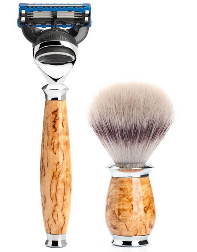 Muhle "PURIST" 3-Delige Fusion Razor & Brush Set - Maser Berk