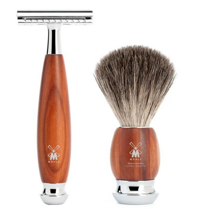 Muhle "VIVO" DE Razor Shaving Set Plum Wood - Pruimenhout