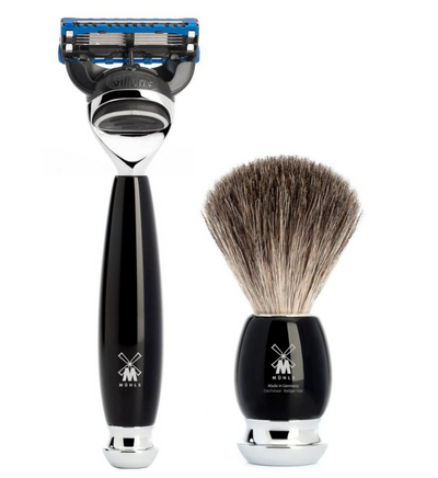 Muhle "VIVO" Fusion Shaving Set - Black Resin