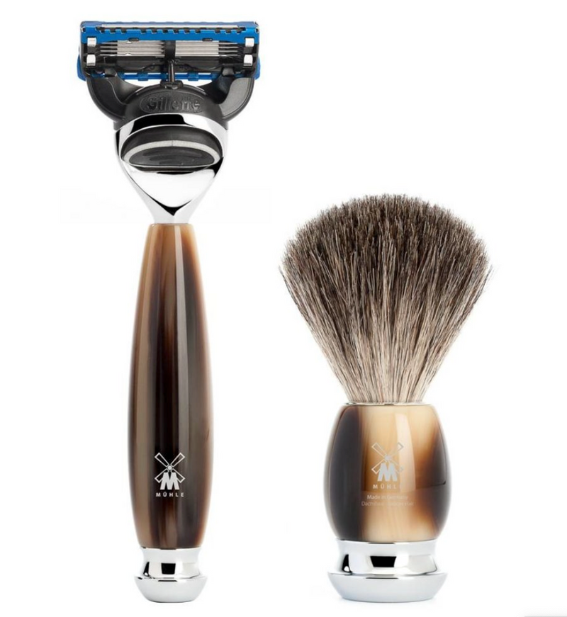 Muhle "VIVO" Fusion Shaving Set - Imitatie Hoorn