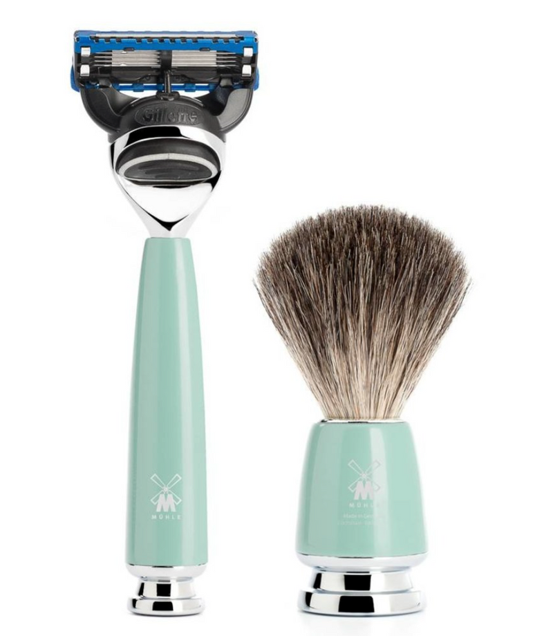 Muhle "RYTMO" Fusion Razor & Brush Set - light green