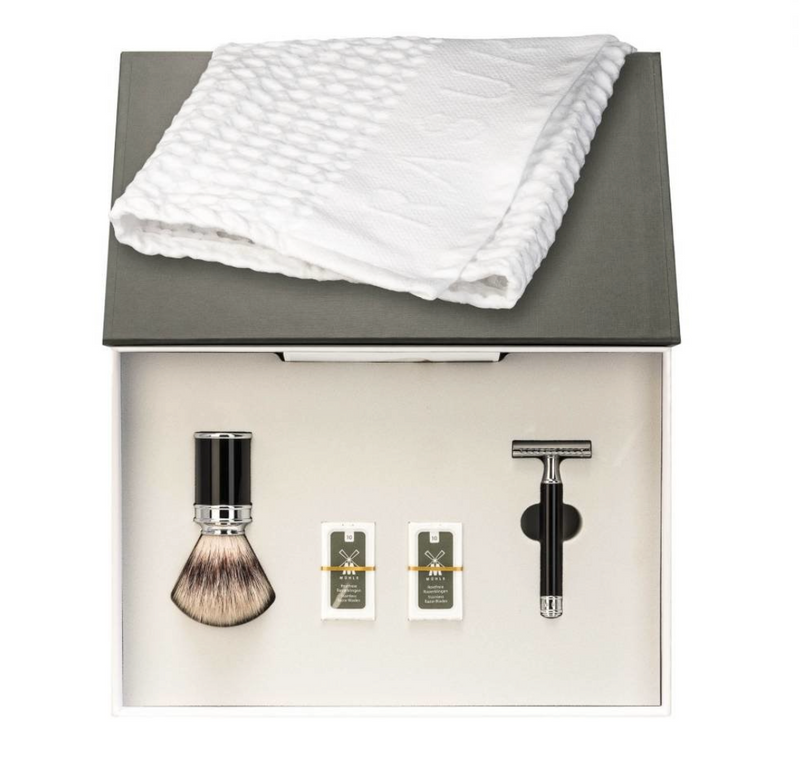 Muhle "TRADITIONAL" Gift Box - Silvertip & DE Razor Black