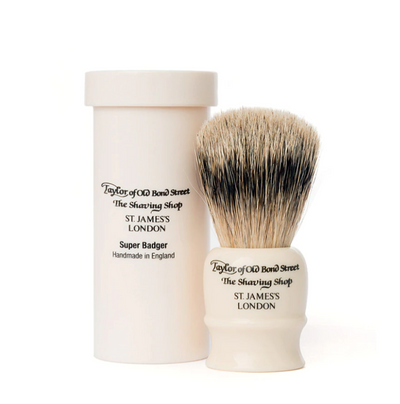 Taylor of Old Bond Street "Travel" Super Badger in Case - Ivory