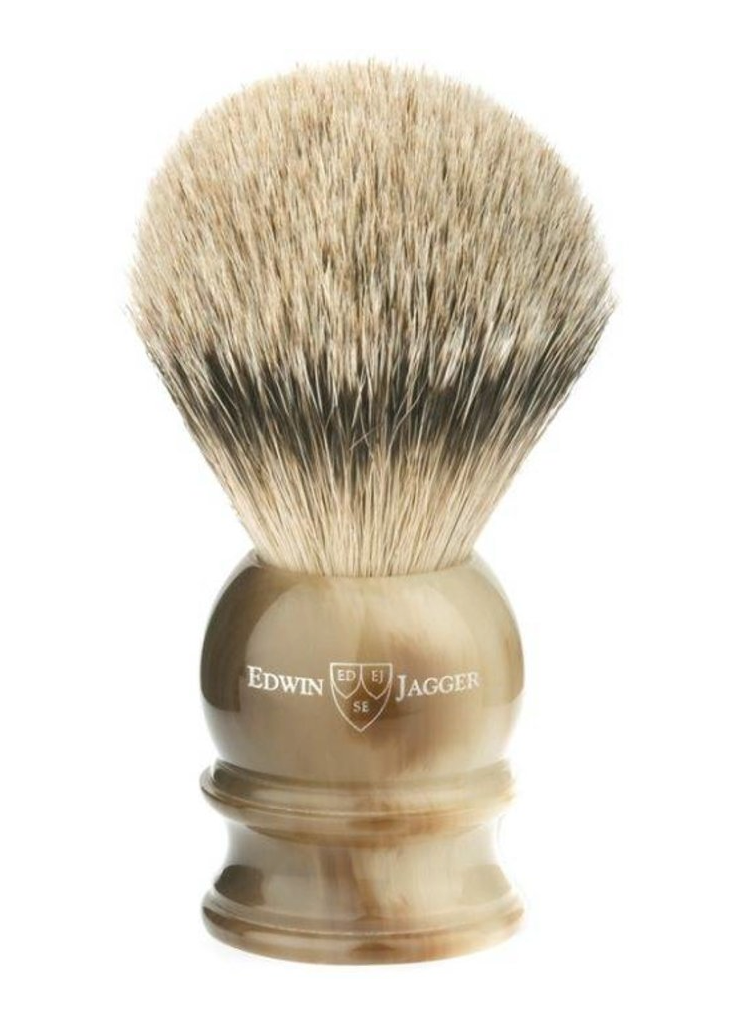 Edwin Jagger "Traditional" Scheerkwast "Silvertip" - Hoorn (M)