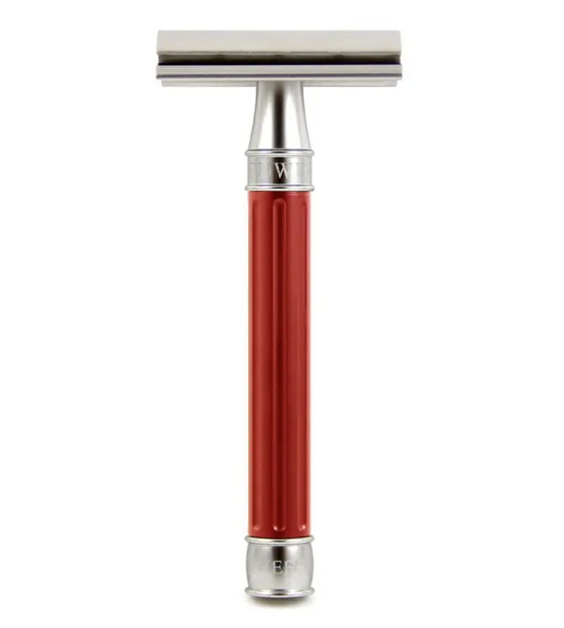 Edwin Jagger "30NE6 Stainless Steel" - DE Razor Red